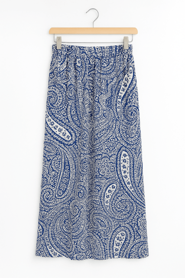 Boho Chic Paisley Maxi Skirt (Large)